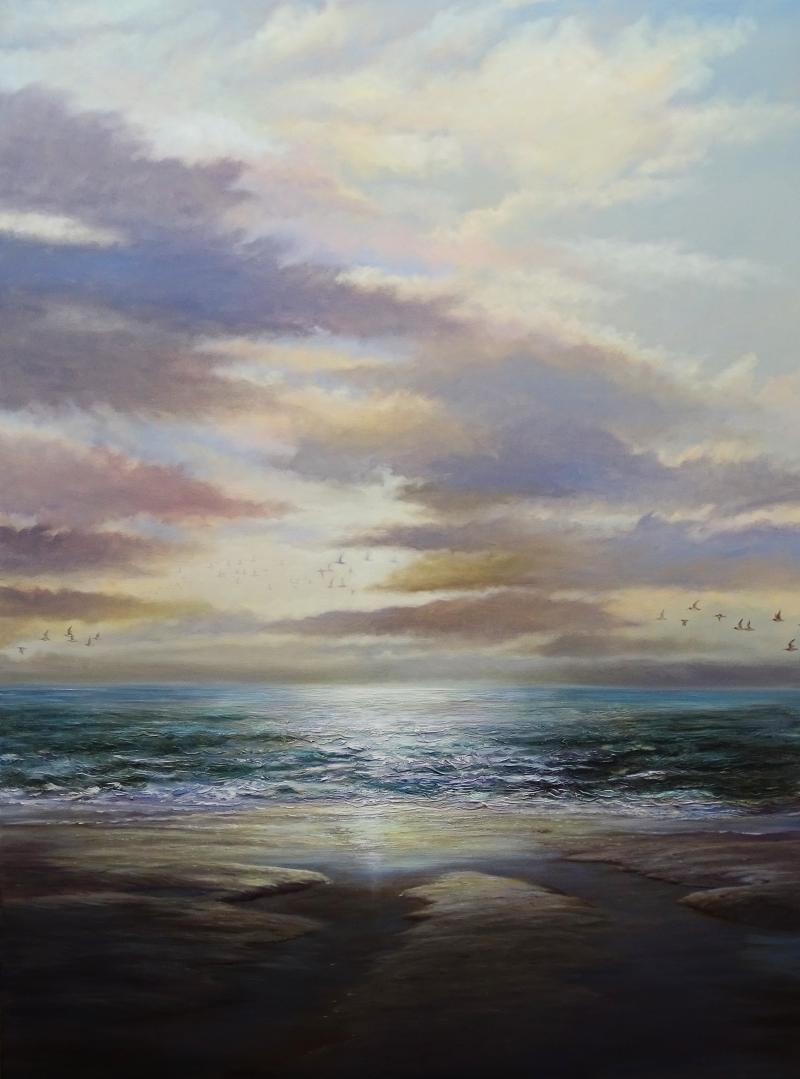 Realistische Landschaftsmalerei in Acryl