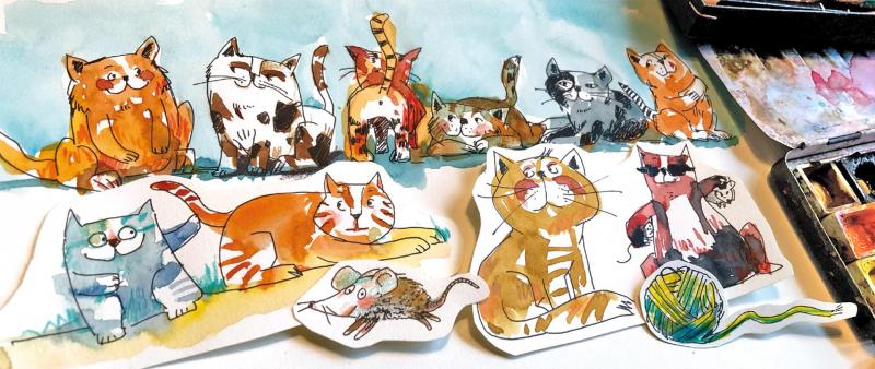 Mit Spaß Zeichnen lernen –Miezen, Kater und Kollegen
